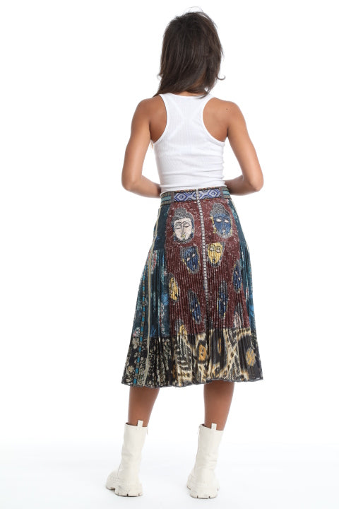 Pleated Buddha Skirt